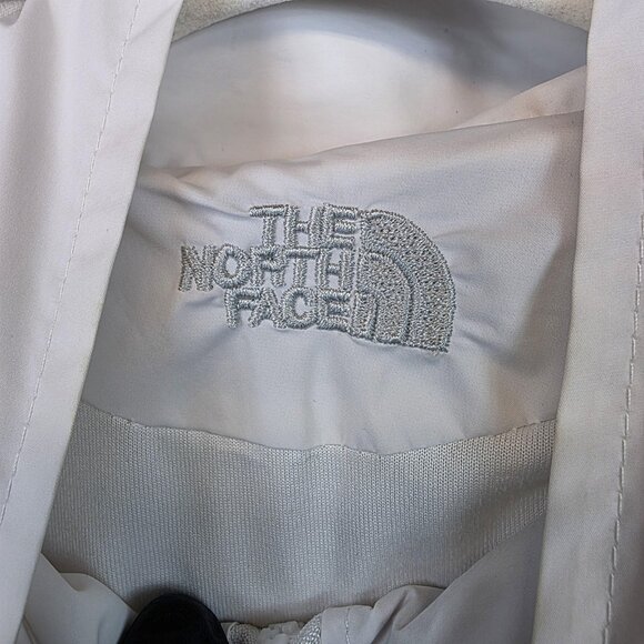 The North Face Windbreaker Jacket Womens Medium White Hooded Zip Lightweight - Picture 3 of 12